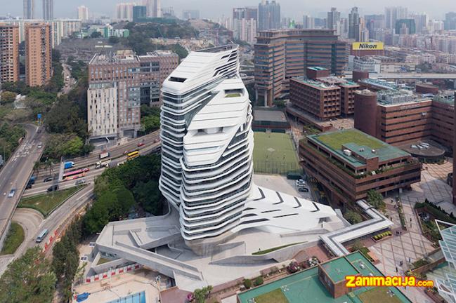 Moderna zgrada Univerziteta u Hong Kongu
