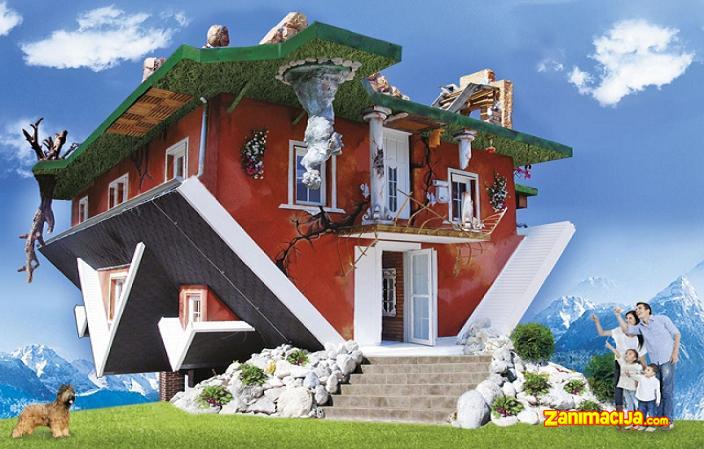 Zapanjujući umetnički rad, ceo dom okrenut naopako u Austriji !