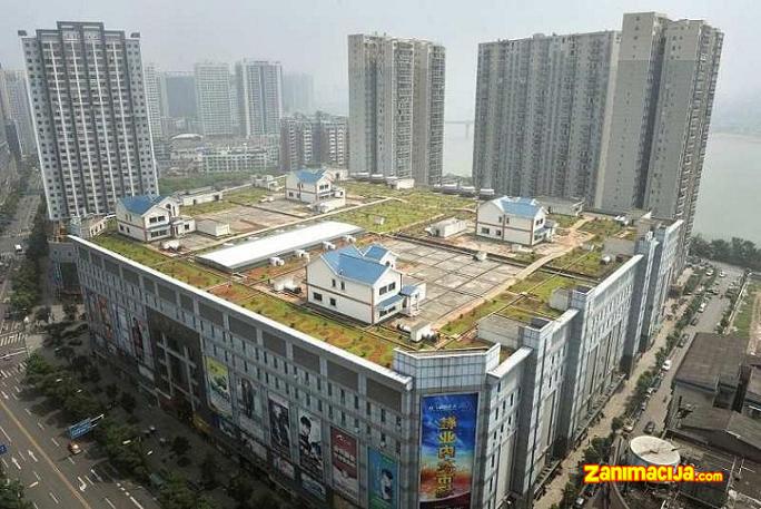 Kuće na krovu višespratnice, Kina