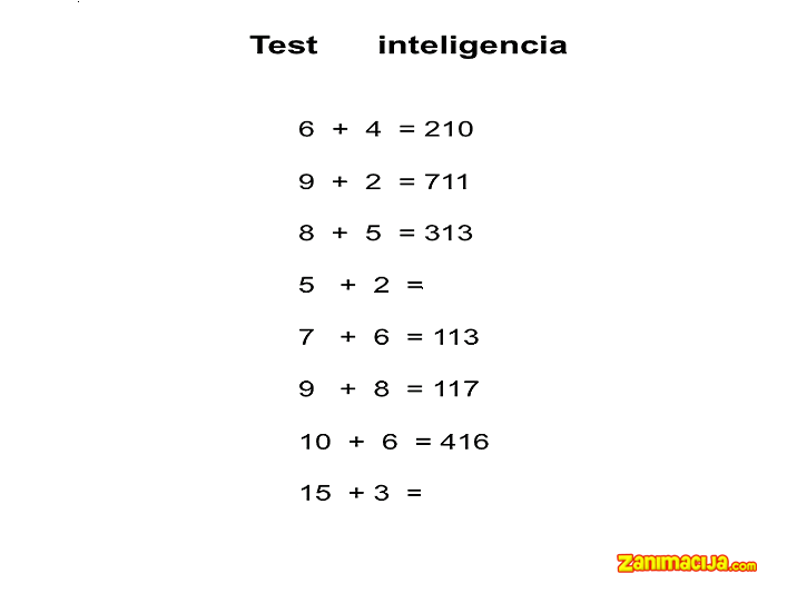 Mali test: Intelegencije