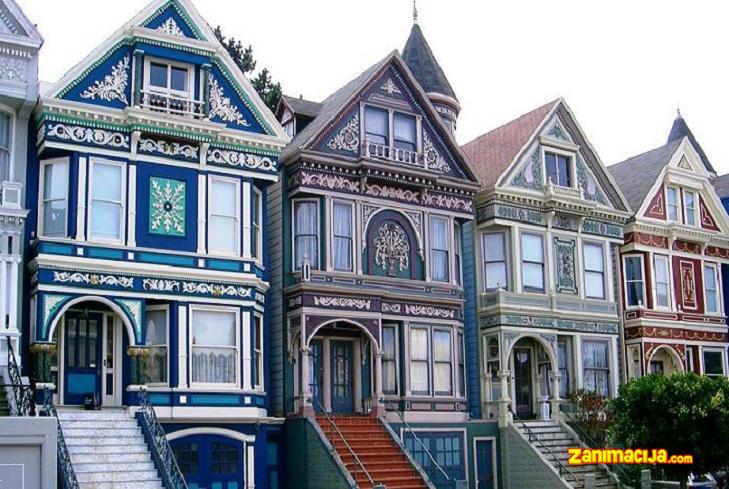 Ulica Steiner u San Franciscu sa svojim Victorian kućama