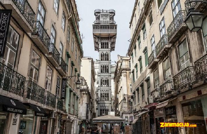 Lift Santa Justa u Lisabonu, Portugal