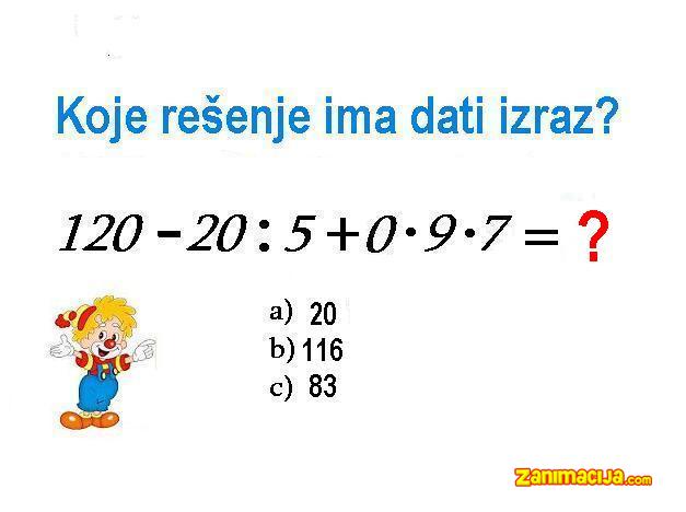 Matematički zadatak – 70.