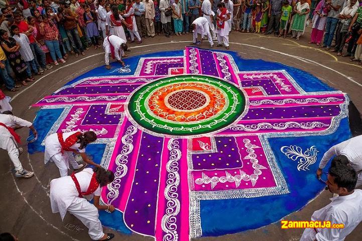 Narodna umetnost Rangoli iz Indije