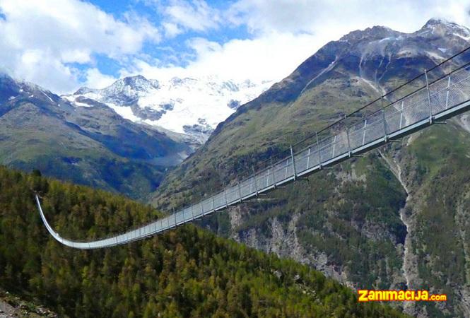 Najduži viseći pešački most na svetu, Švajcarska
