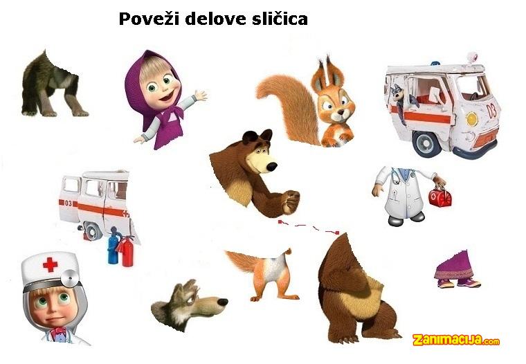 Poveži delove sličica – vežba zapažanja